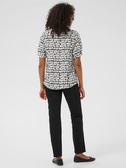 KAFFE Sally Tilly Modal V-Neck Blouse, Multi - view 2, Multi