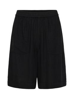 KAFFE Milia Linen Blend Shorts, Black, Black
