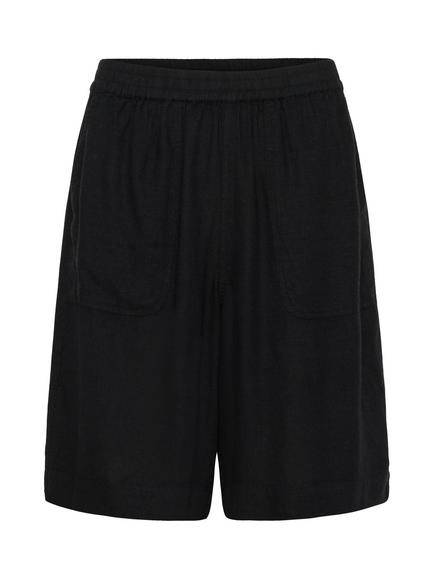 KAFFE Milia Linen Blend Shorts, Black, Black