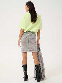 KAFFE Amelia Denim Mini Skirt, Mid Grey - view 2, Mid Grey