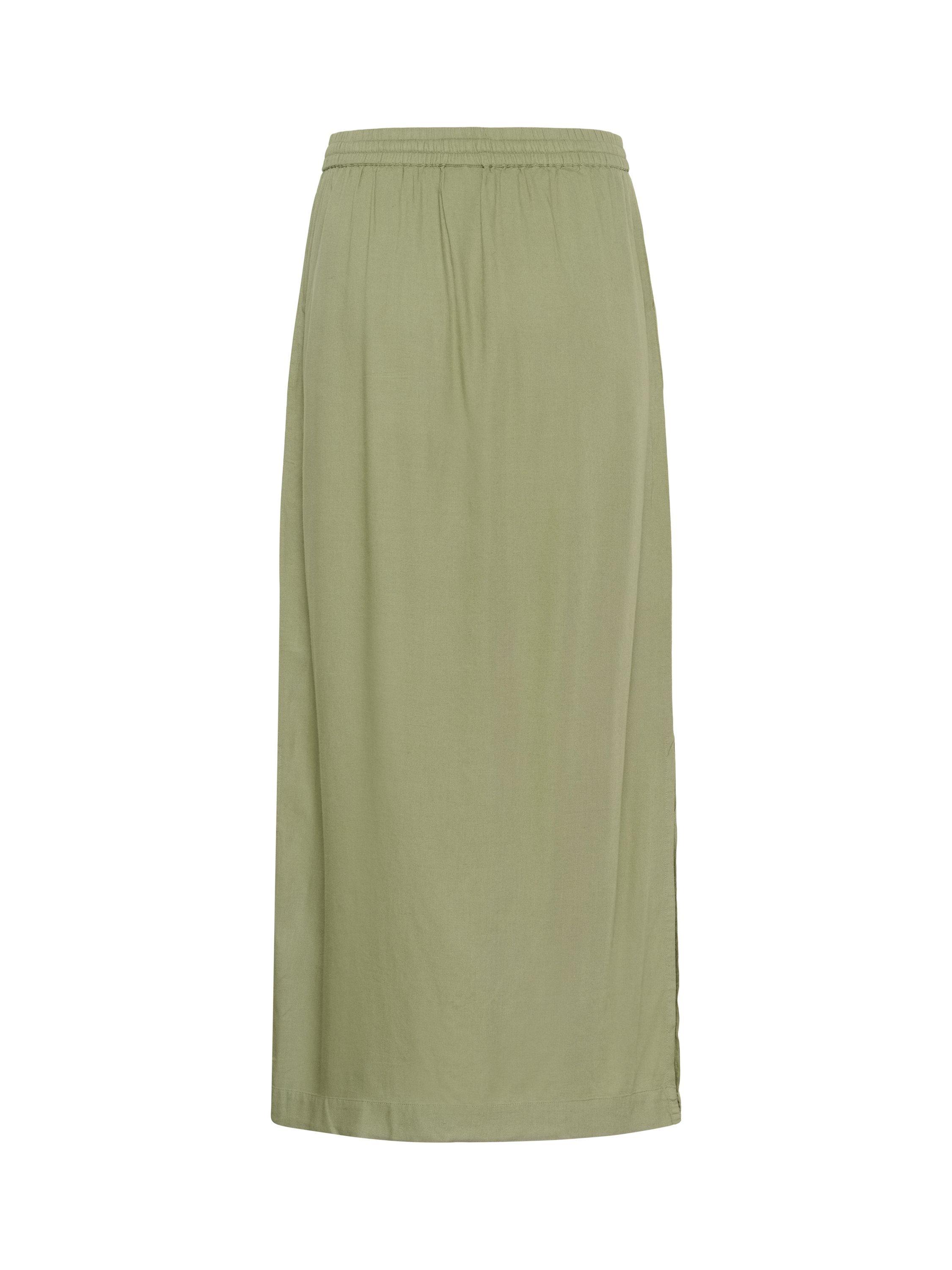 Product image 2 of 2, which shows KAFFE Milia Maxi Skirt, Oil Green, 8