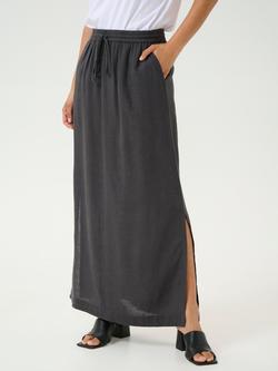 KAFFE Milia Maxi Skirt, Black Oyster