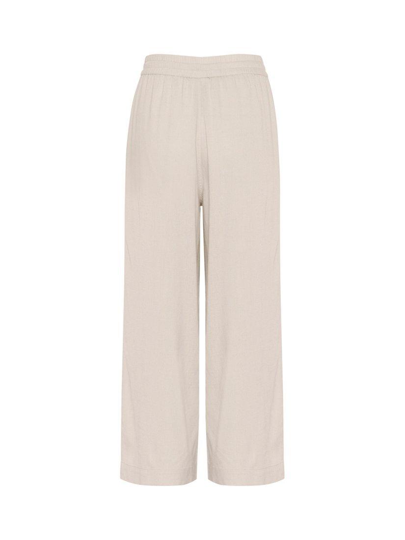 Product image 6 of 6, which shows KAFFE Milia Cropped Wide Leg Trousers, Feather Grey, 8