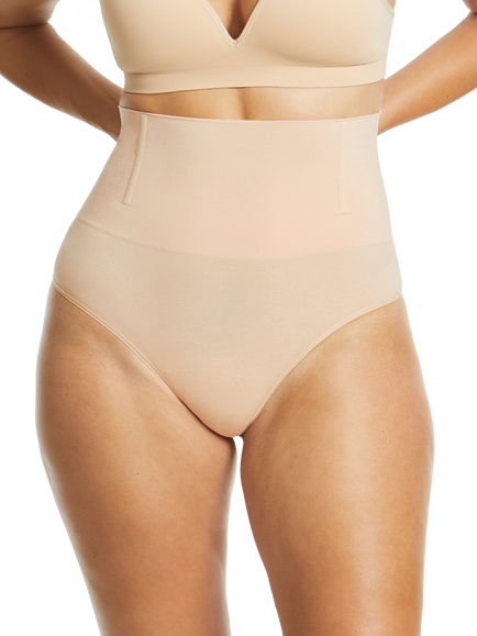 Ambra Soft Fusion Medium Control High Waist G-String Shaper Brief, Natural Beige
