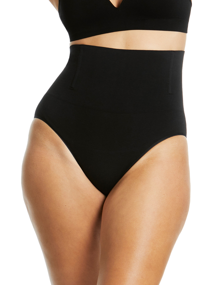 Ambra Soft Fusion Medium Control High Waist Shaper Brief, Black