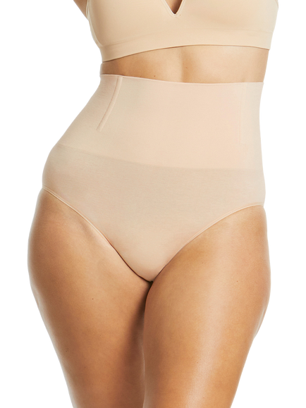 Ambra Soft Fusion Medium Control High Waist Shaper Brief, Natural Beige