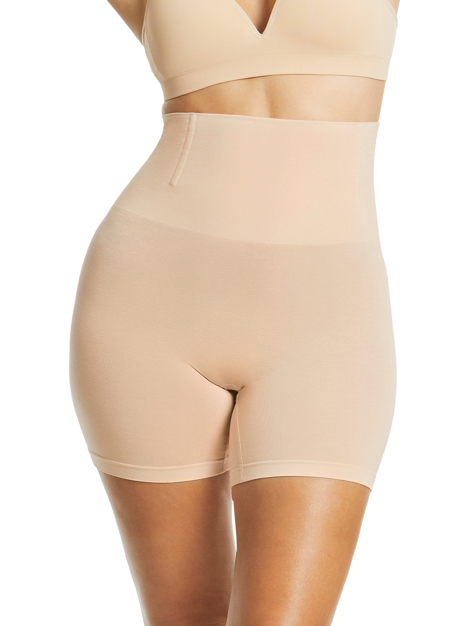 Product image 1 of 3, which shows Ambra Soft Fusion High Waist Shaper Shorts, Natural Beige, 8-10
