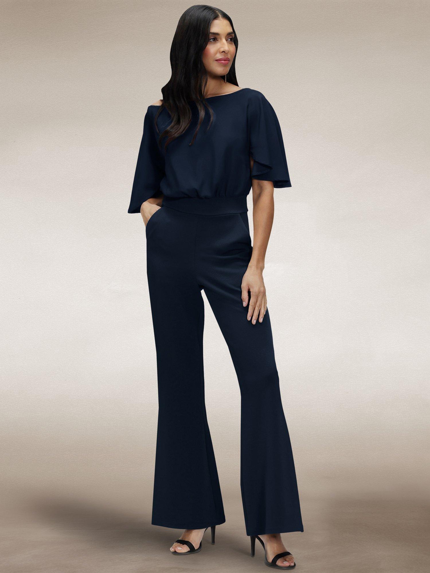 Product image 2 of 8, which shows HotSquash Drop Shoulder Jumpsuit, Woodland Teal, 8