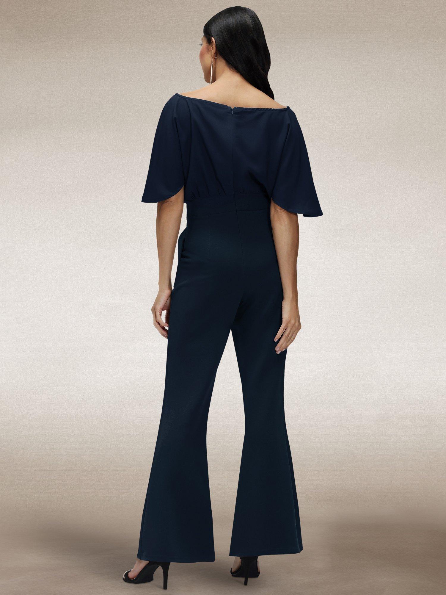 Product image 6 of 8, which shows HotSquash Drop Shoulder Jumpsuit, Woodland Teal, 8