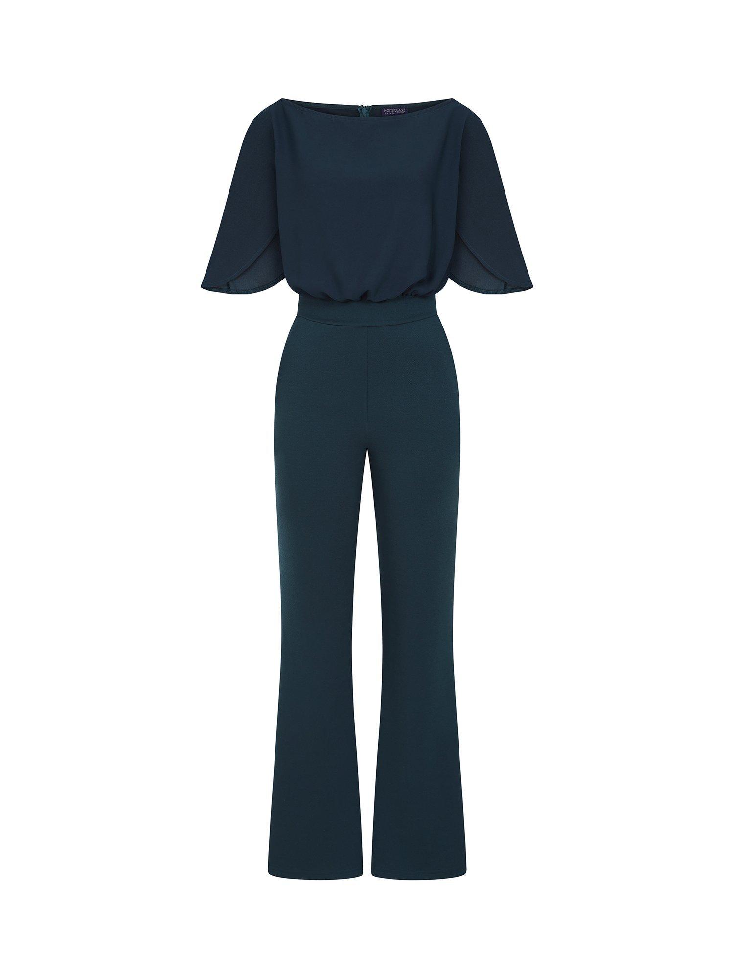 Product image 7 of 8, which shows HotSquash Drop Shoulder Jumpsuit, Woodland Teal, 8