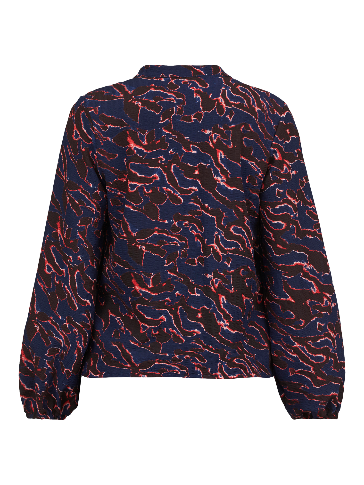 Product image 4 of 4, which shows Sisters Point Viaba Abstract Floral Shirt, Navy/Red, XS