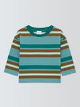 John Lewis Baby Long Sleeve Stripe Top, Orange