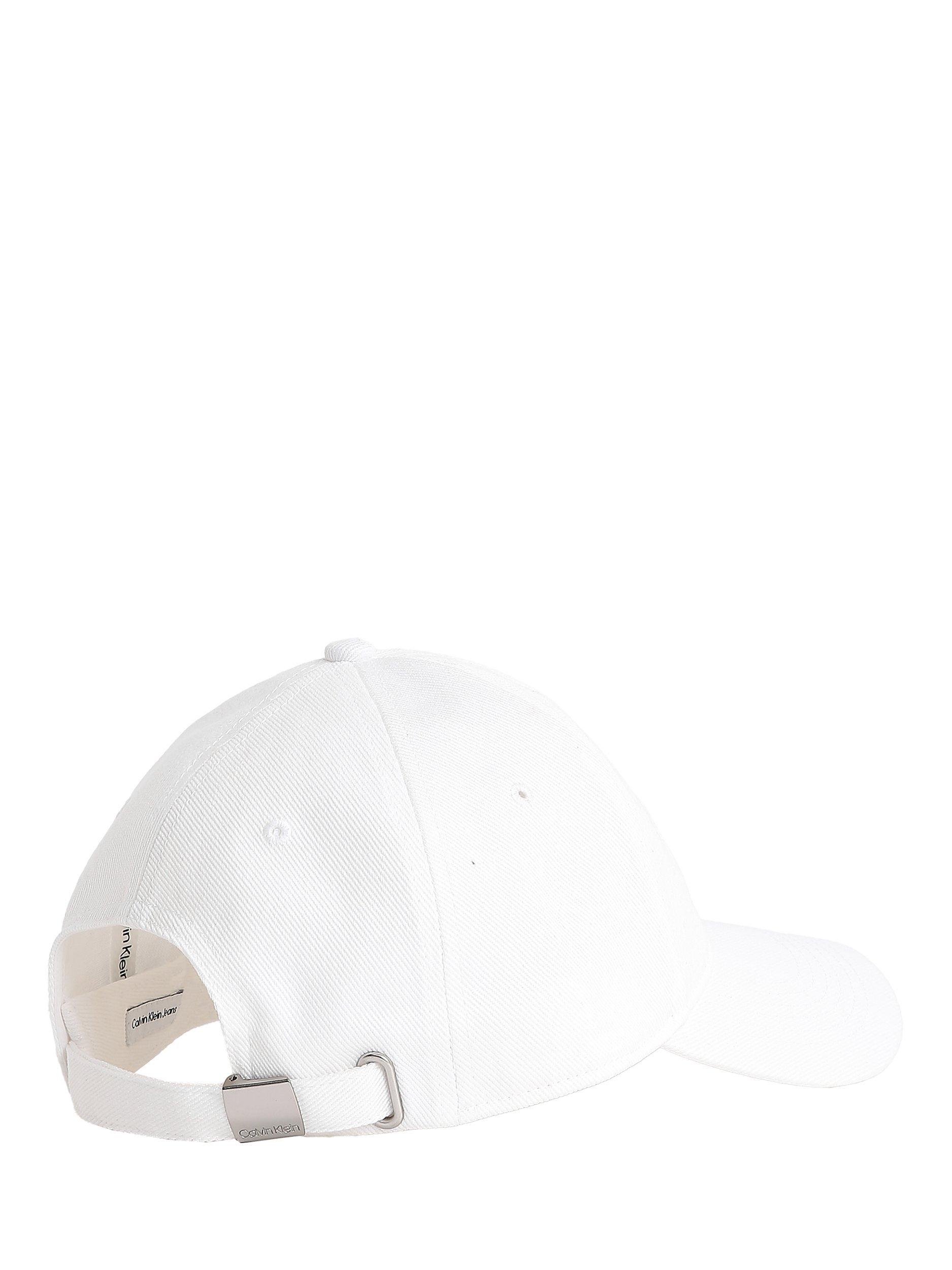 Product image 5 of 5, which shows Calvin Klein Embroidered Monogram Logo Baseball Cap, Bright White, One Size