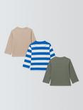 John Lewis Baby Long Sleeve Tops, Pack of 3, Multi