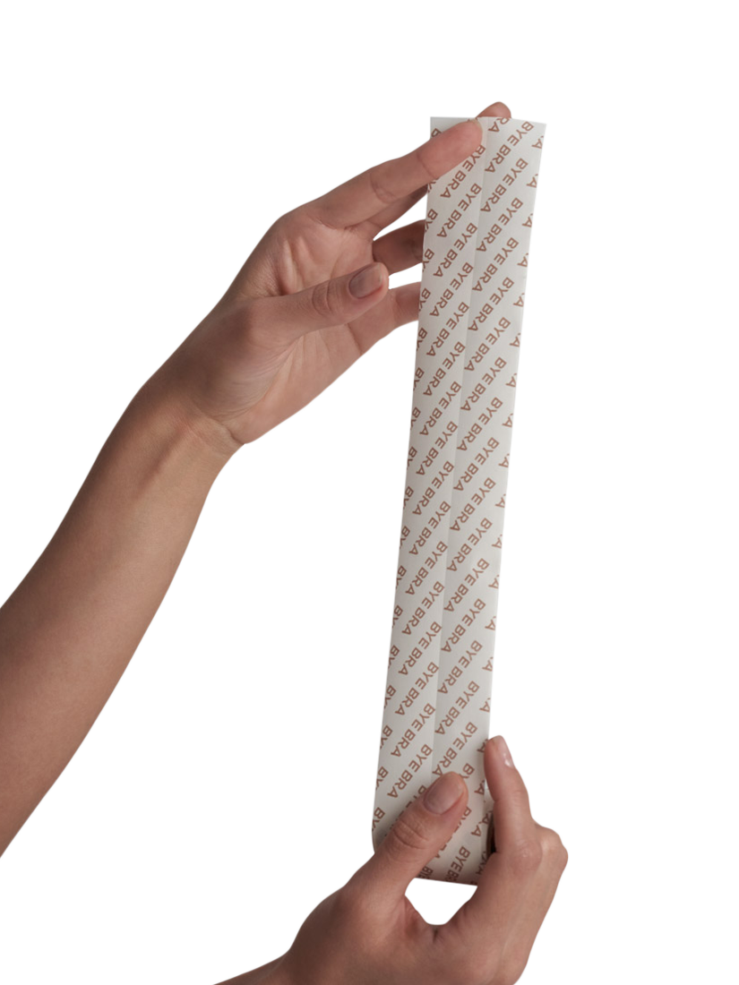 Product image 5 of 6, which shows Bye Bra Breast Tape Roll with Satin Nipple Covers, Beige, One Size