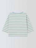 John Lewis Stripe Long Sleeve T-Shirt, Green/White