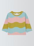 John Lewis Baby Long Sleeve Wavy Top, Multi