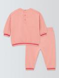 John Lewis Baby Flower Sweater and Trousers Set, Pink