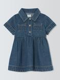 John Lewis Baby Denim Dress, Denim Blue