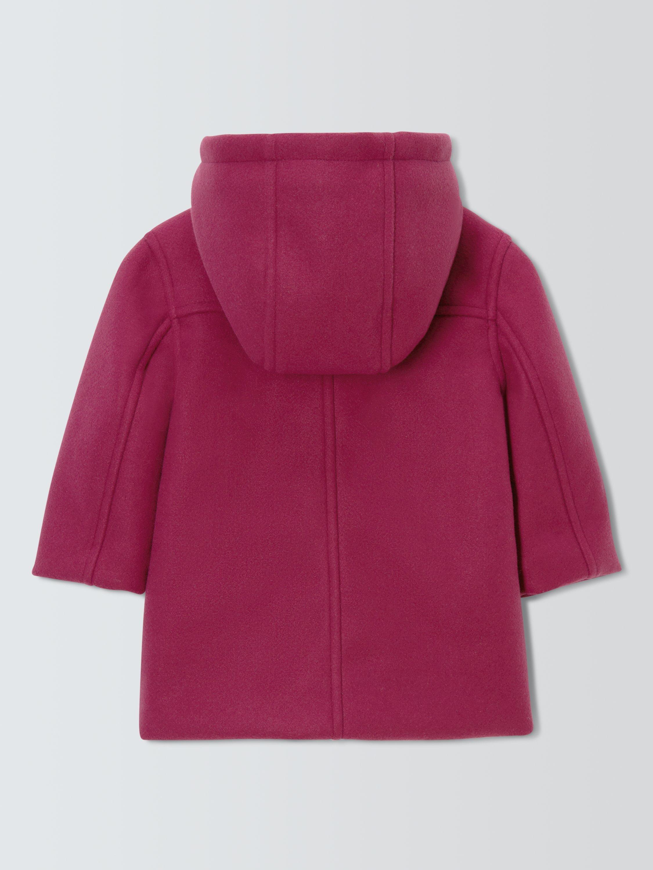 Product image 2 of 3, which shows John Lewis Baby Duffle Coat, Pink, 3-6 months