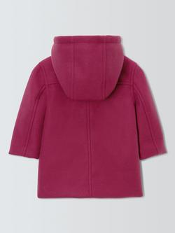 John Lewis Baby Duffle Coat, Pink - view 2, Pink