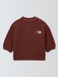 John Lewis Baby Waffle Sweatshirt, Brown