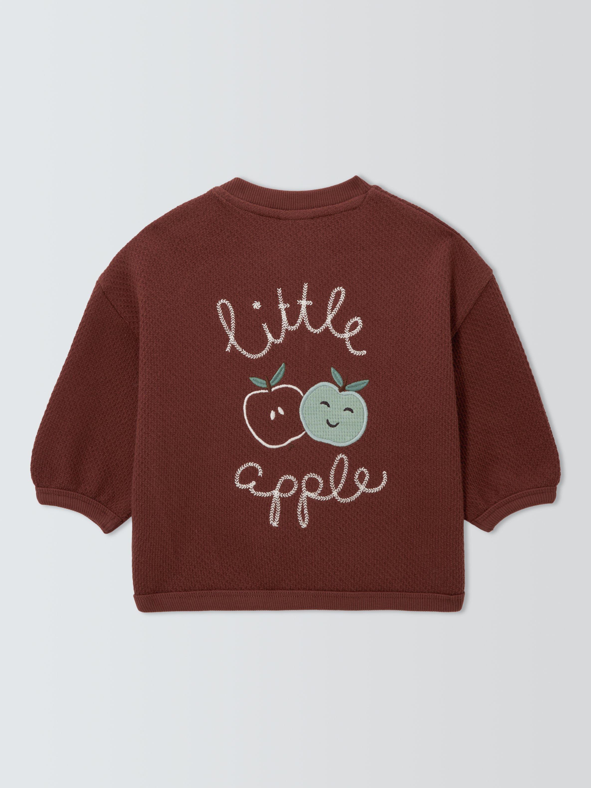 Product image 2 of 3, which shows John Lewis Baby Waffle Sweatshirt, Brown, 0-3 months