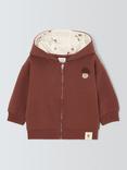 John Lewis Baby Mushroom Zip Hoodie, Brown