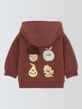 John Lewis Baby Mushroom Zip Hoodie, Brown