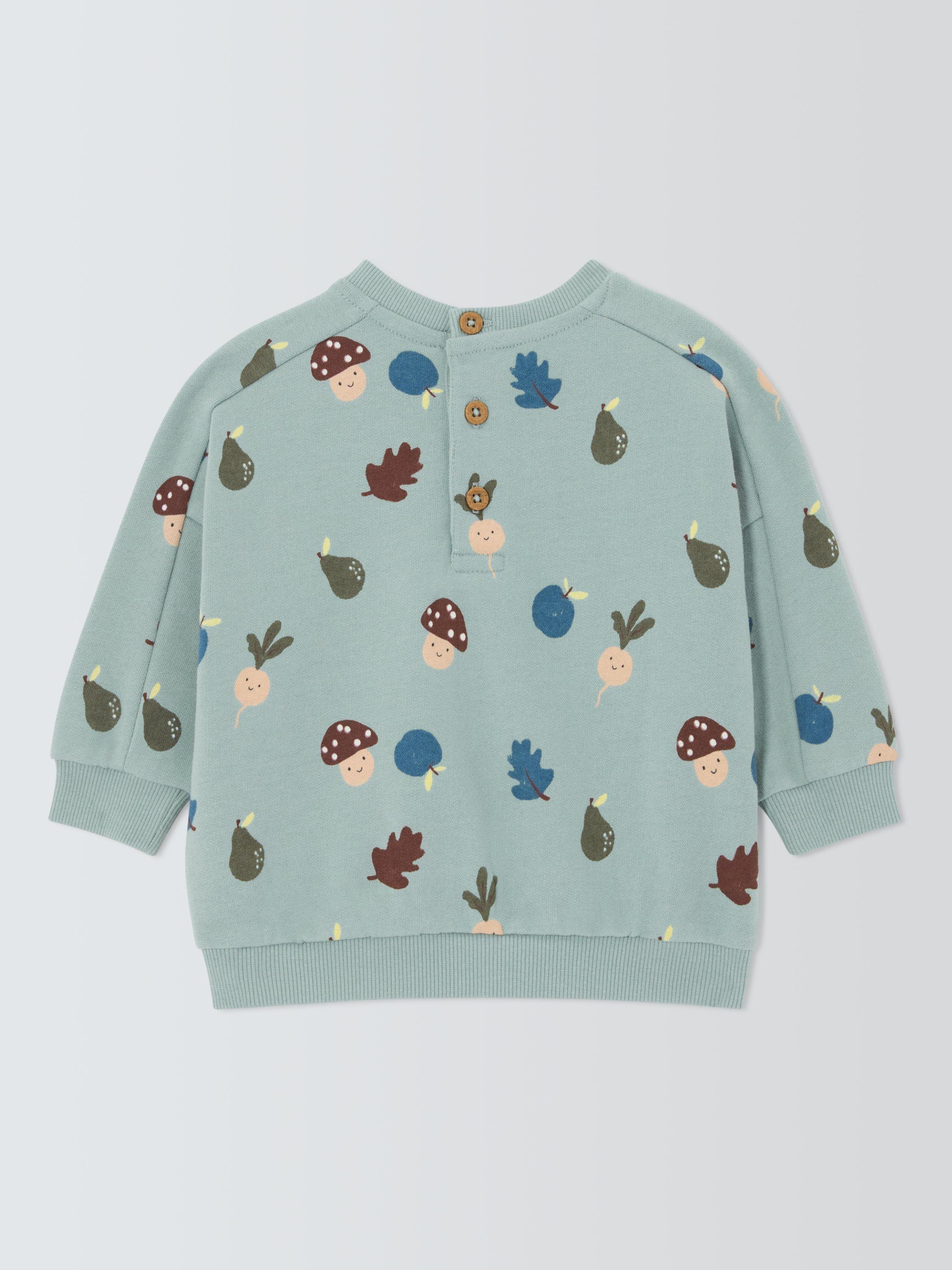 Product image 2 of 3, which shows John Lewis Baby Autumn Sweatshirt, Green, 0-3 months