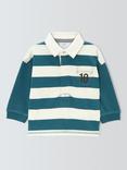 John Lewis Baby Striped Rugby Shirt, Blue