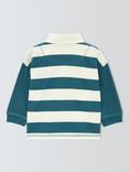John Lewis Baby Striped Rugby Shirt, Blue