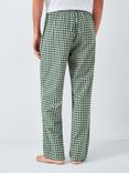 John Lewis Organic Cotton Gingham Check Lounge Trousers, Green Dark
