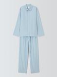 John Lewis Lyocell Stripe Pyjama Set, Blue Light
