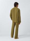 John Lewis Organic Cotton Muslin Pyjama Set, Green Olive