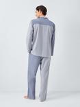 John Lewis Organic Cotton Patch Pyjama Set, Blue Mid
