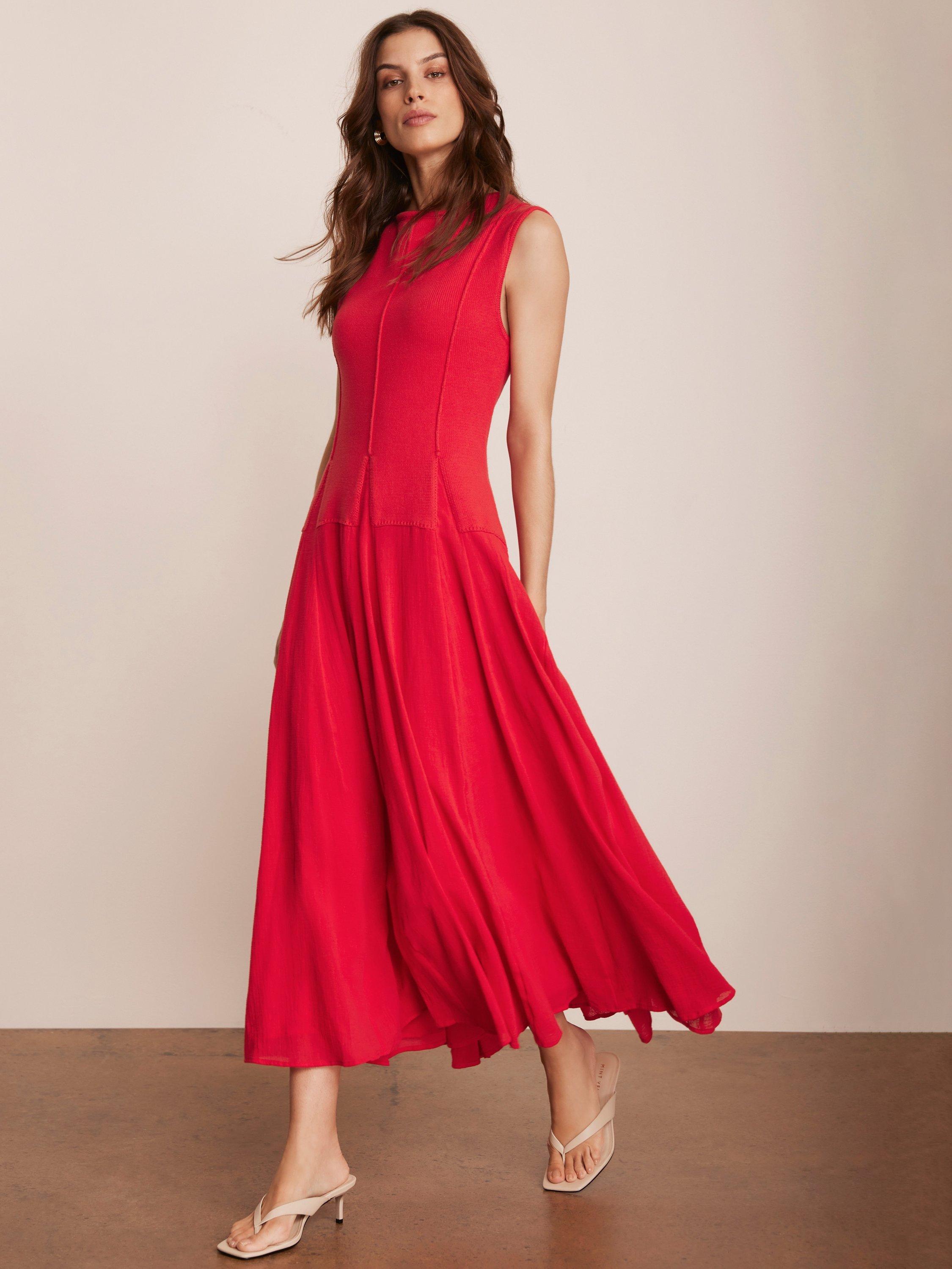 Product image 4 of 8, which shows Mint Velvet Sleeveless Maxi Dress, Red, L