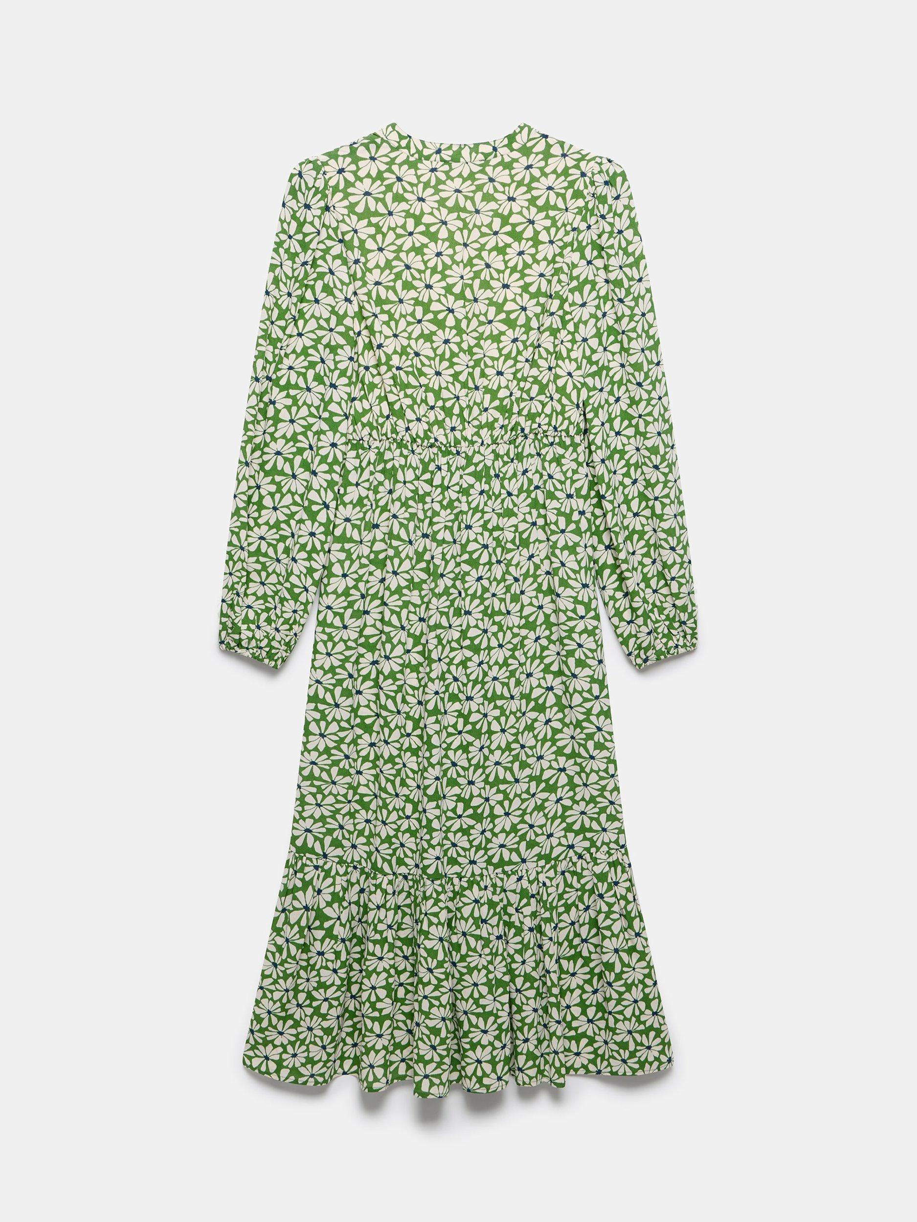 Product image 8 of 8, which shows Mint Velvet Floral Print Midi Dress, Green, 6