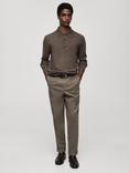 Mango Willy Wool Regular Fit Polo Neck Jumper, Dark Green