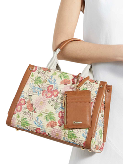 Dune London Dinkydialect Floral Tote Bag, Multi - view 2, Multi