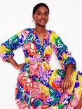 Boden Faye Floral Double Cloth Dress, Multi