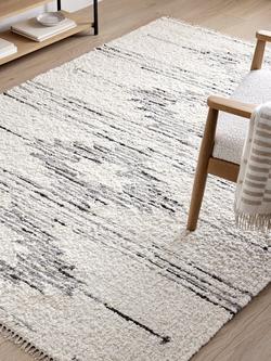 John Lewis Amaya Kelim Wool Rich Rug, Natural/Multi - view 2, Natural/Multi