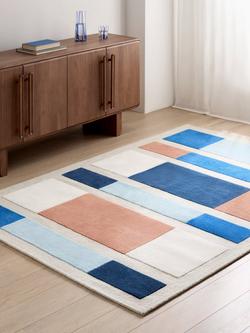 John Lewis Harmony Geometric Pure Wool Rug, Multi - view 2, Multi
