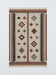 John Lewis Astrid Kelim Wool Rich Rug, Natural/Multi