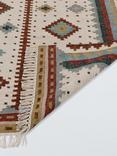 John Lewis Astrid Kelim Wool Rich Rug, Natural/Multi