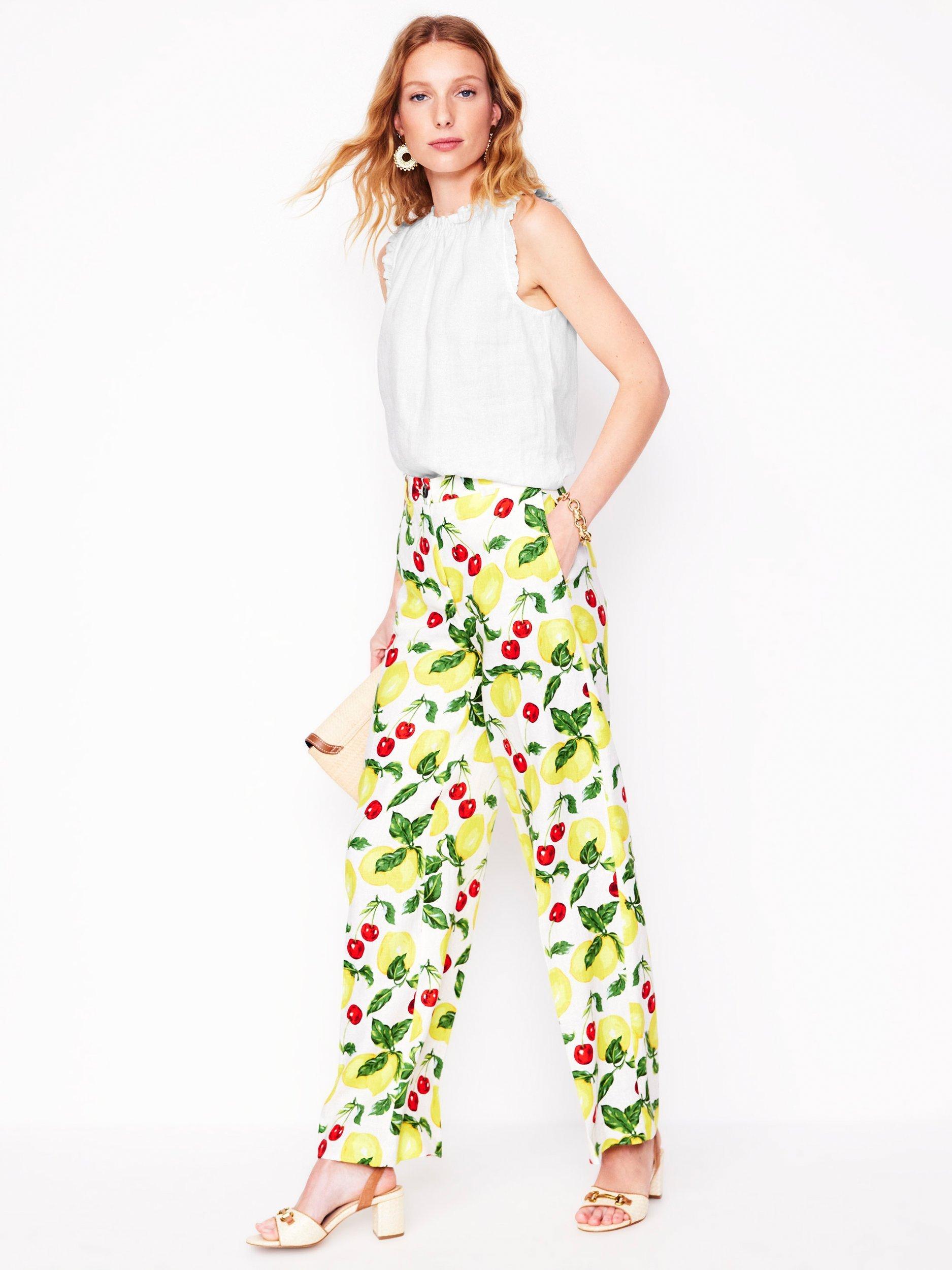 Product image 4 of 5, which shows Boden Sophie Pure Linen Ruffle Trim Top, White, 8