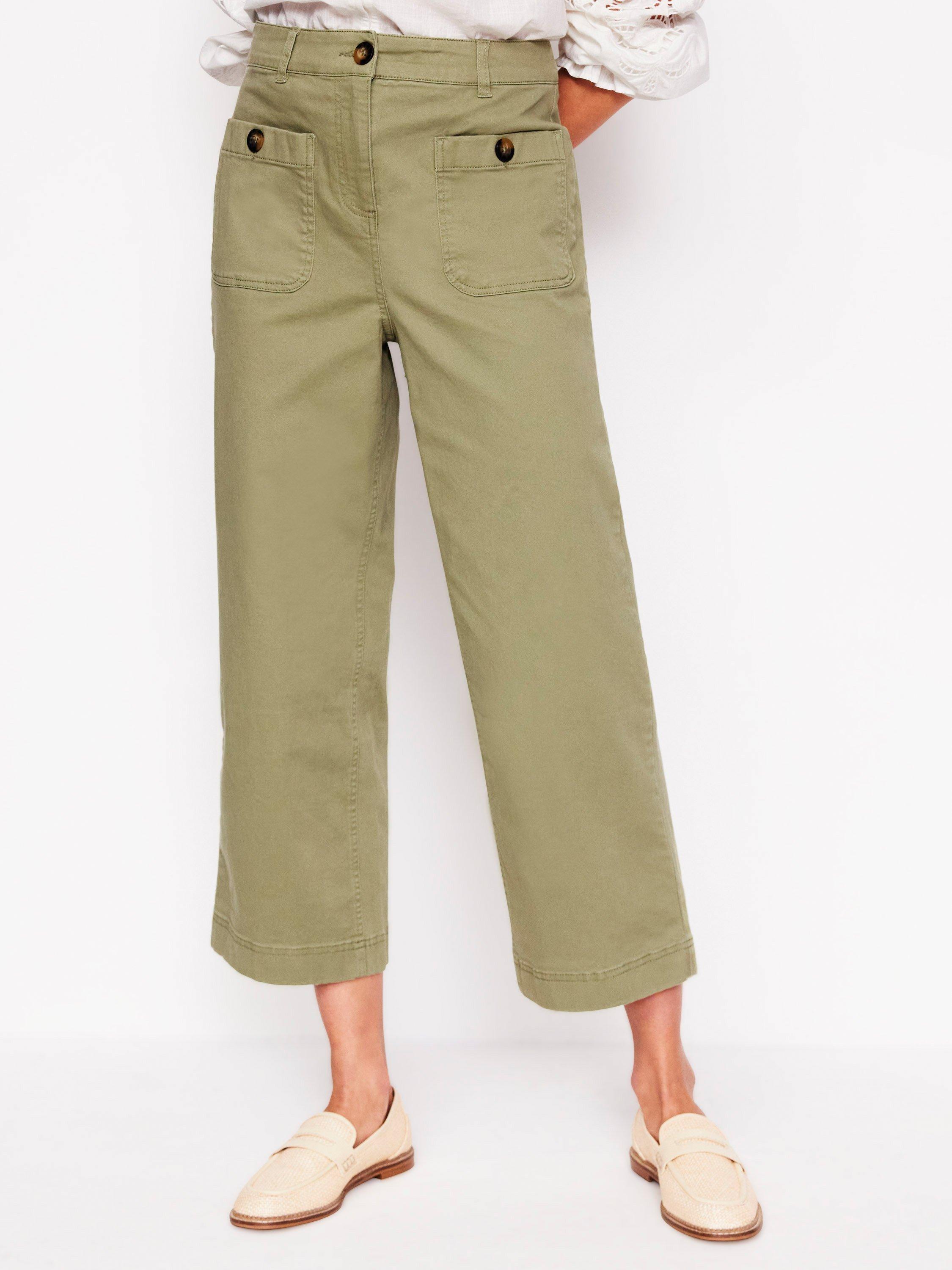 Product image 3 of 6, which shows Boden Patch Pocket Chinos, Khaki Green, 8