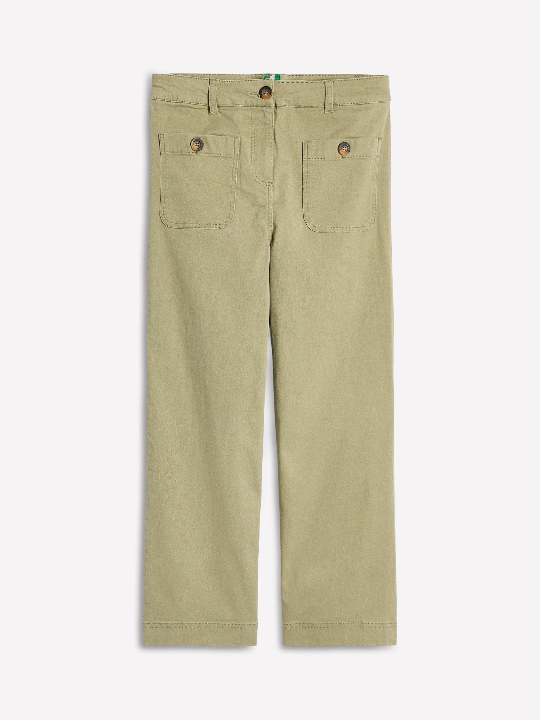 Product image 6 of 6, which shows Boden Patch Pocket Chinos, Khaki Green, 8