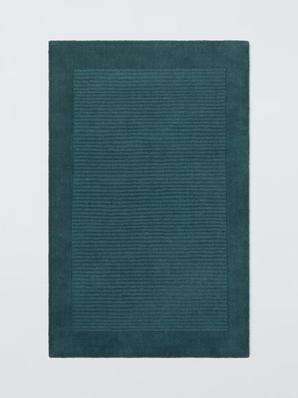 John Lewis Border Wool Hand Loomed Rug, Teal