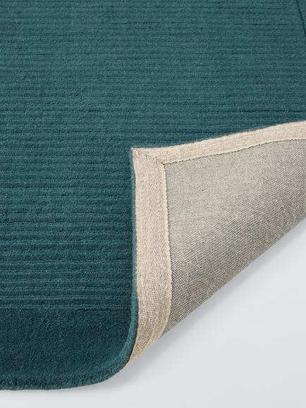John Lewis Border Wool Hand Loomed Rug - view 2, Teal